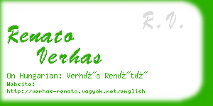 renato verhas business card